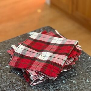 Sur La Table Red and White Plaid Napkins